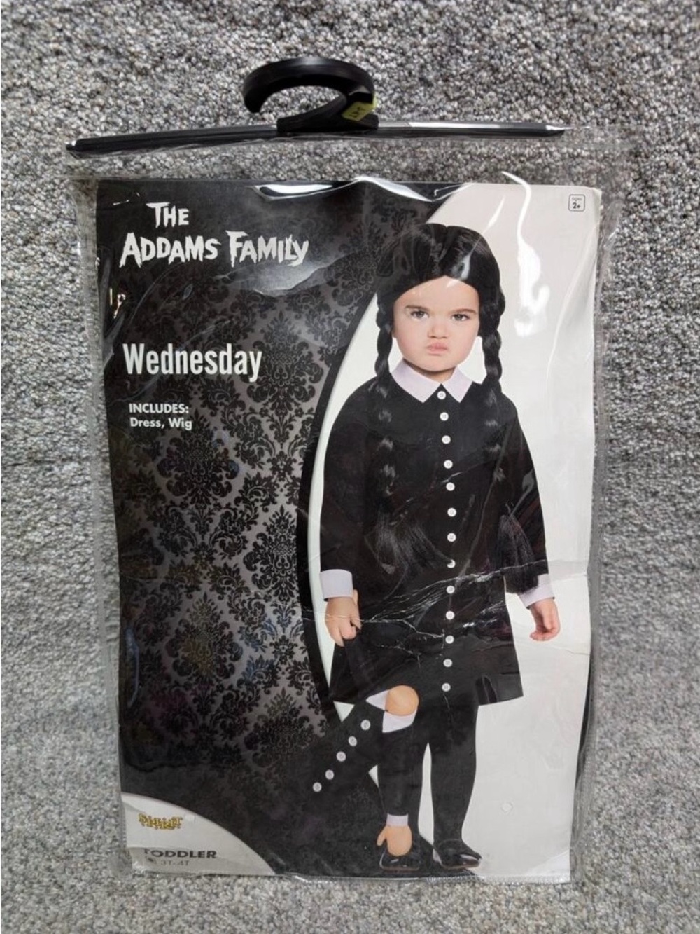 Spirit The Addams Family Wednesday Toddler Costume - Black & White